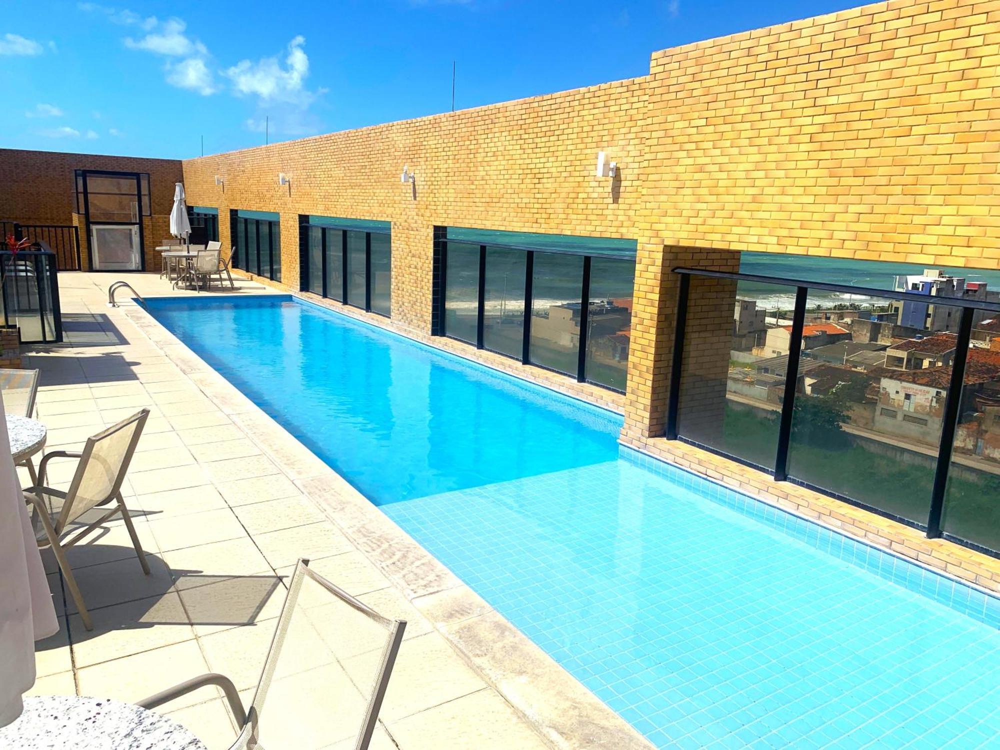 Apartamento 50M Praia- Piscina - Vista Mar - Academia - Maceió Buitenkant foto